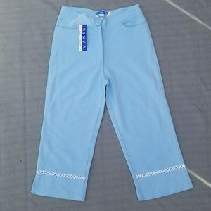 High waist stretch Capri from Italy NWT